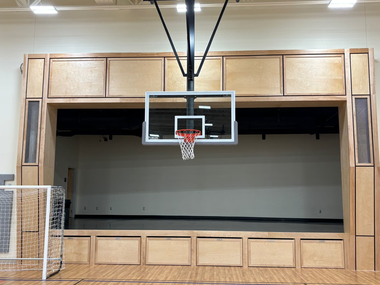 Stage in the gymnasium