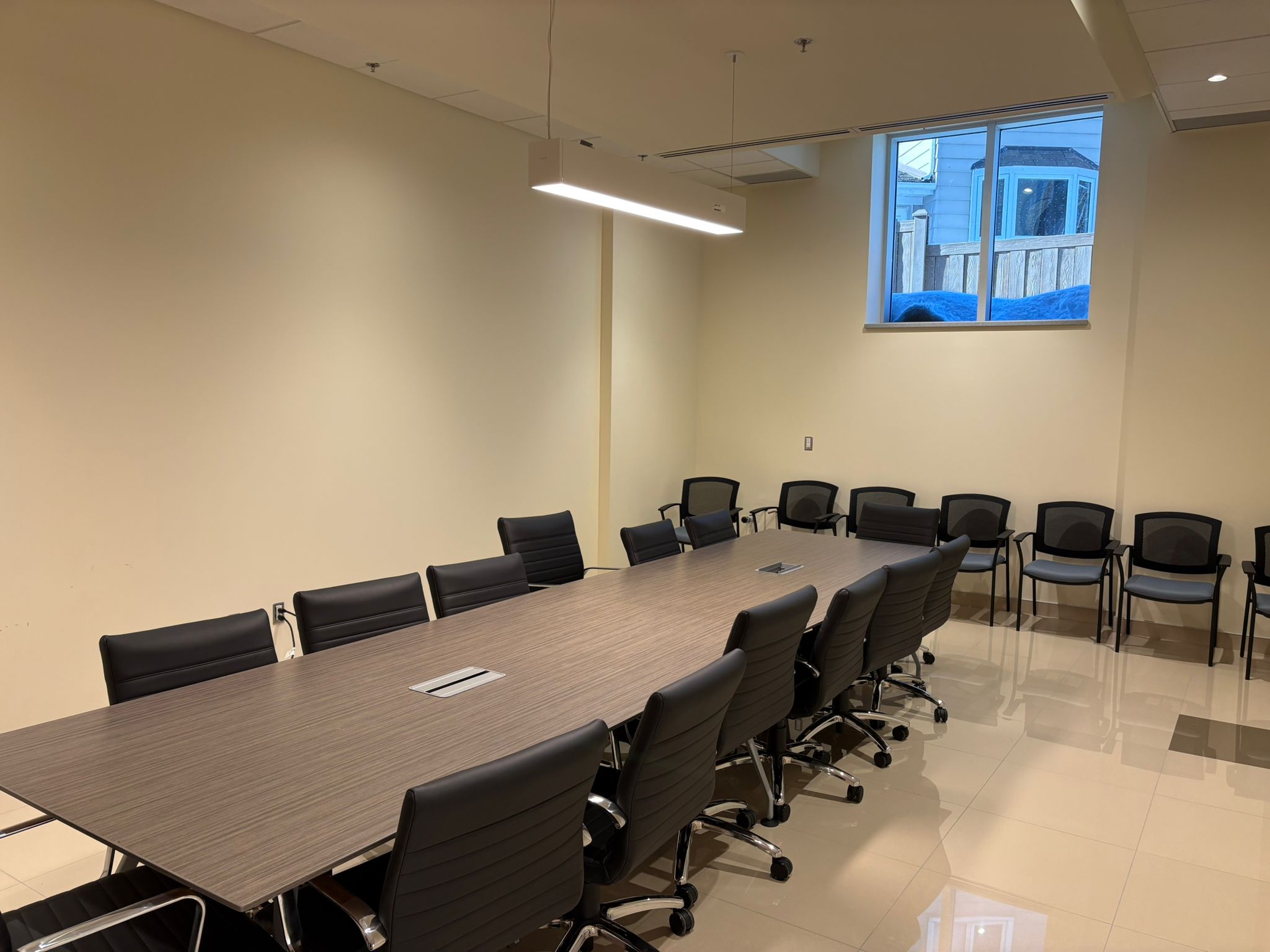 Boardroom with meeting table